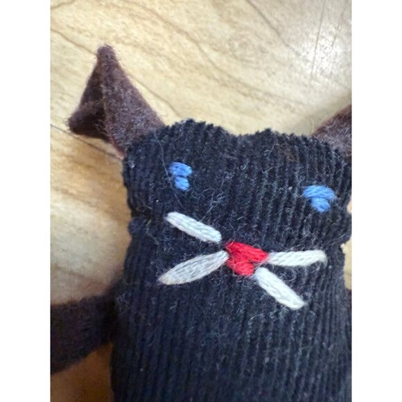 Handmade Black Cat Plush Toy - Picture 2 of 8